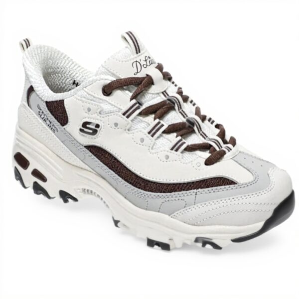 Skechers DLites Donna Sneaker casual Off White Brown