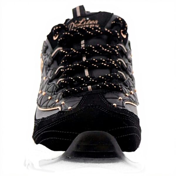 Skechers DLites Donna Sneaker casual pelle bianca argento