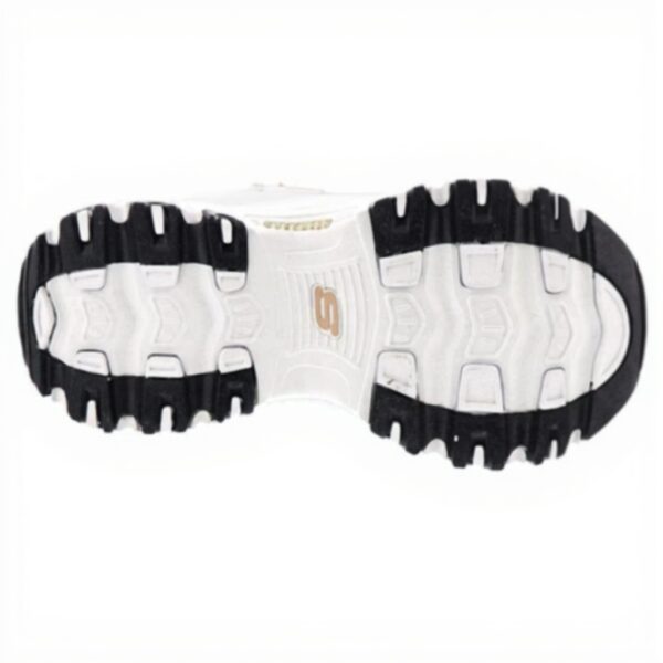 Skechers DLites Donna Sneaker casual pelle bianca argento