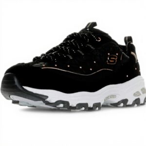 Skechers DLites Donna Sneaker casual pelle bianca argento