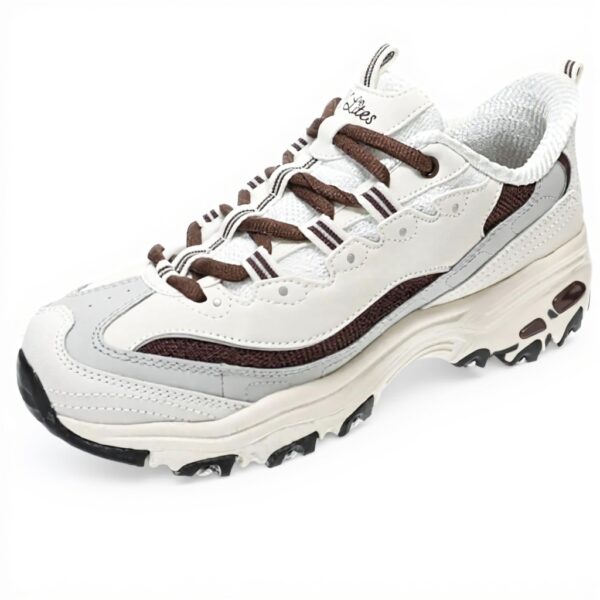 Skechers DLites Donna Sneaker casual Off White Brown
