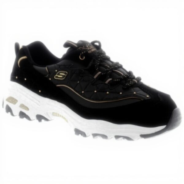 Skechers DLites Donna Sneaker casual pelle bianca argento