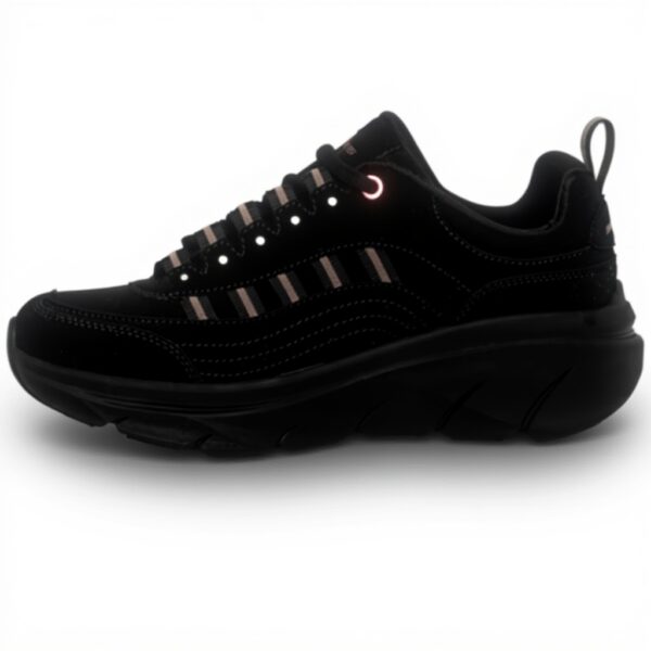 Skechers Dlux Walker 2.0 Sneaker Donna Nero Oro Rosa