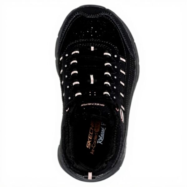 Skechers Dlux Walker 2.0 Sneaker Donna Nero Oro Rosa