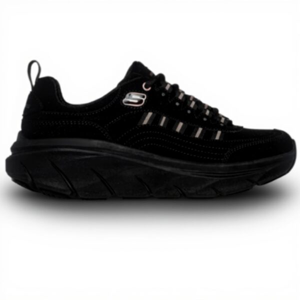 Skechers Dlux Walker 2.0 Sneaker Donna Nero Oro Rosa