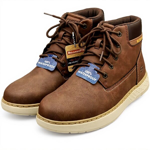 Skechers Garlan Deno Stivaletto Uomo Marrone Sintetico