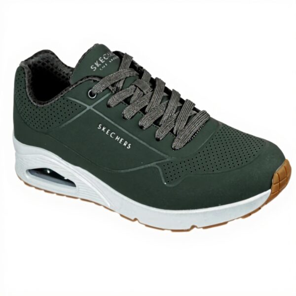 Sneaker Skechers Uno Stand On Air Uomo Olive White Gum