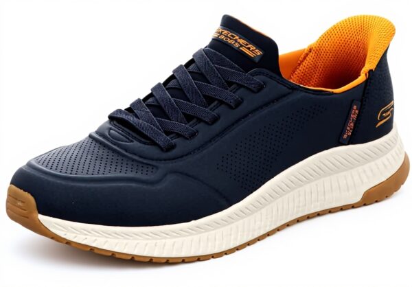 Skechers Bobs Squad 4 Scarpe Uomo Navy Pu Sneaker Casual