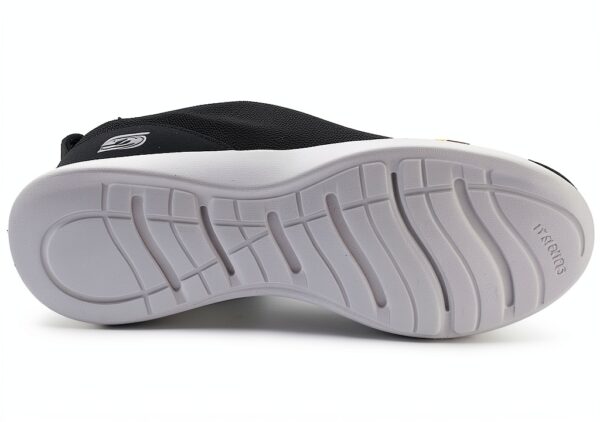 Skechers Sneaker Donna Black Mesh White Trim Design Moderno-3