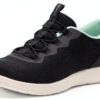 Skechers Sneaker Donna Black Mesh White Trim Design Moderno-0