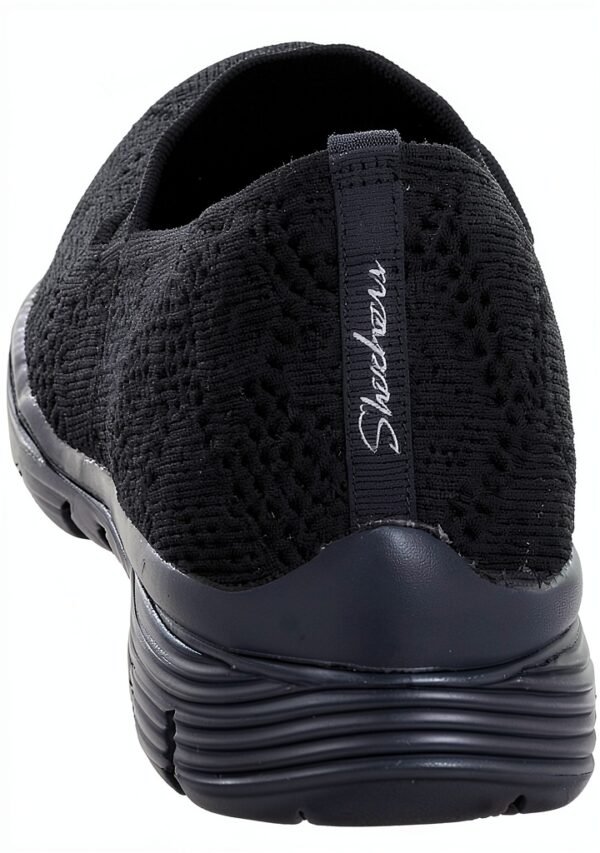 Skechers Seager Sneaker Donna Nero Maglia Memory Foam-3