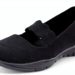 Skechers Seager Sneaker Donna Nero Maglia Memory Foam-0
