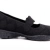 Skechers Seager Sneaker Donna Nero Maglia Memory Foam-5