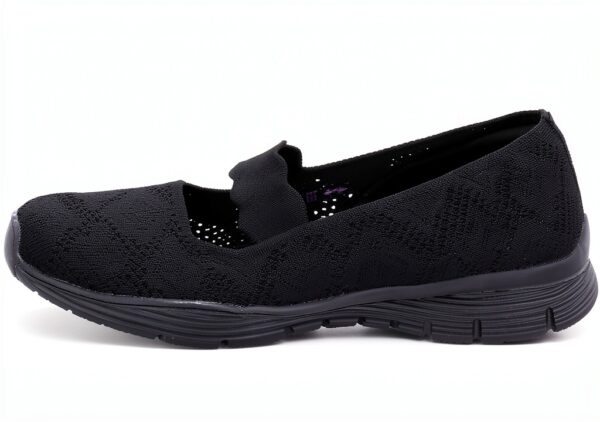 Skechers Seager Sneaker Donna Nero Maglia Memory Foam-1