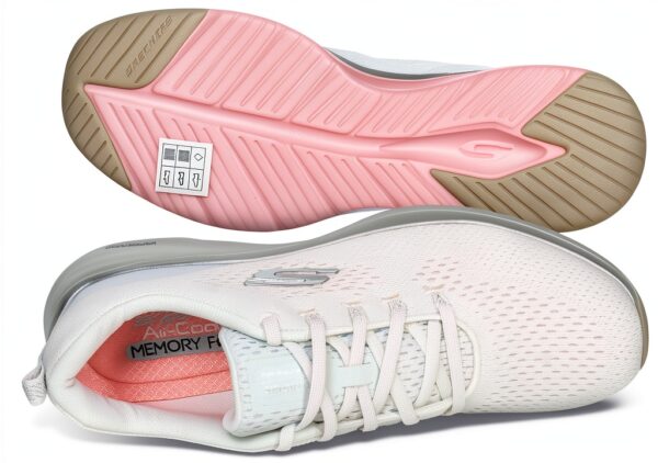Skechers Sneaker Donna Mesh Rosa Oro Design Casual-6