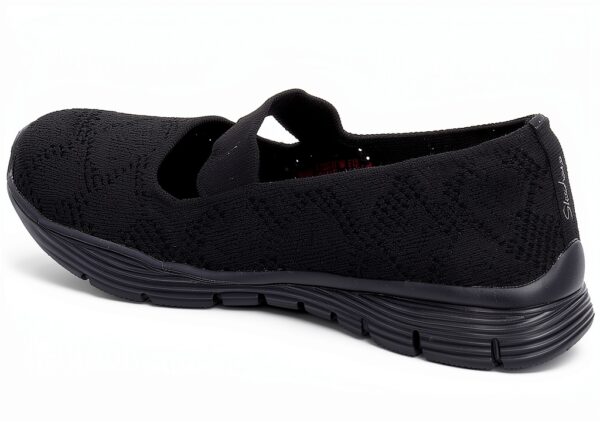 Skechers Seager Sneaker Donna Nero Maglia Memory Foam-2