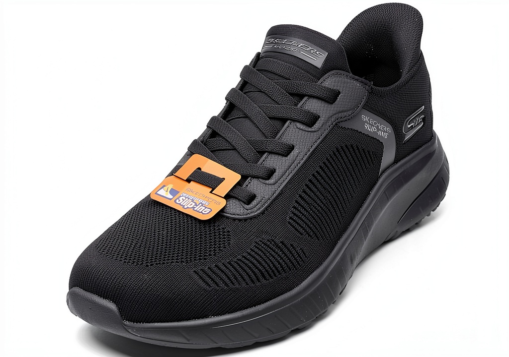 Skechers Bobs Squad Chaos Sneaker in uso su pavimento urbano