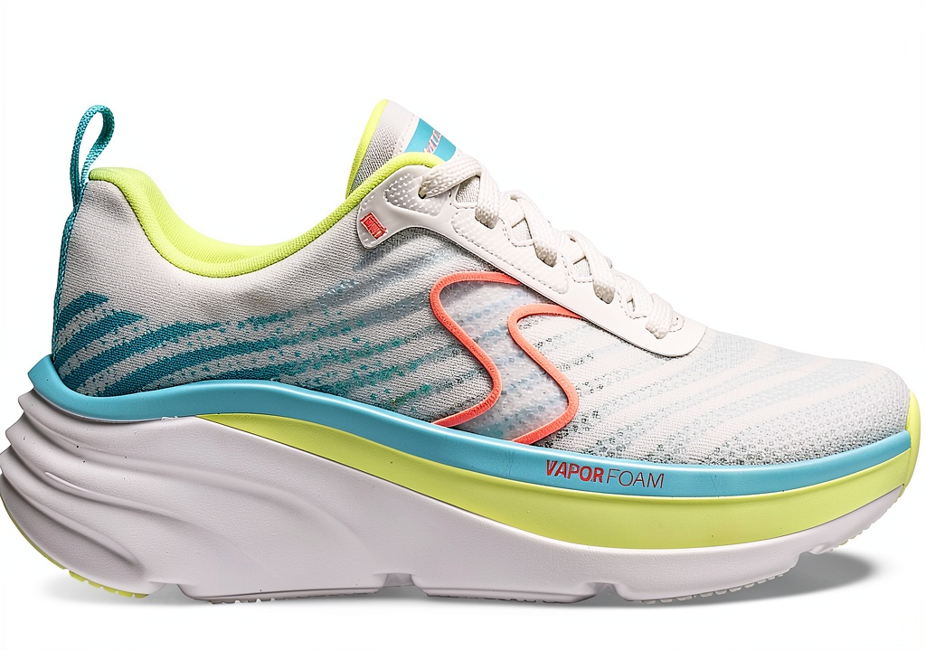 Sneaker Skechers Donna in uso su pavimento urbano
