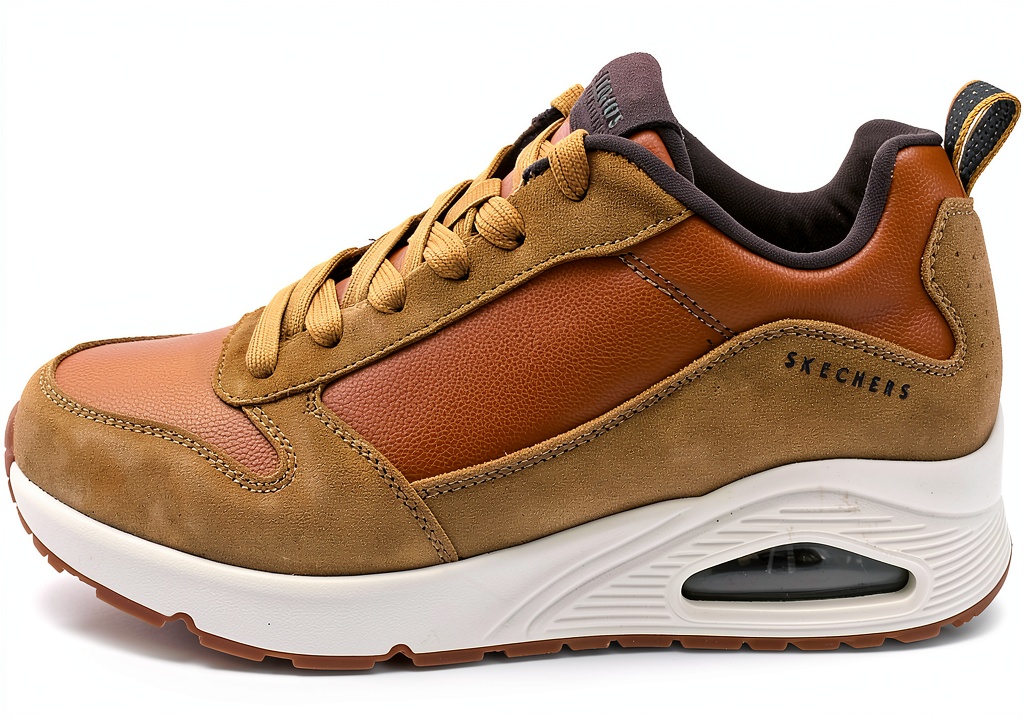 Skechers Uno Stacre Sneaker in colore Off White su sfondo neutro