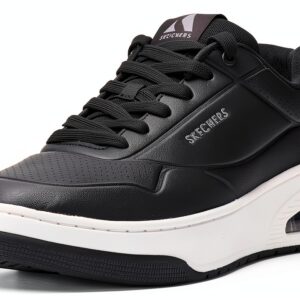 Skechers Sneaker Uomo Duraleather Mesh Bianco Nero-0