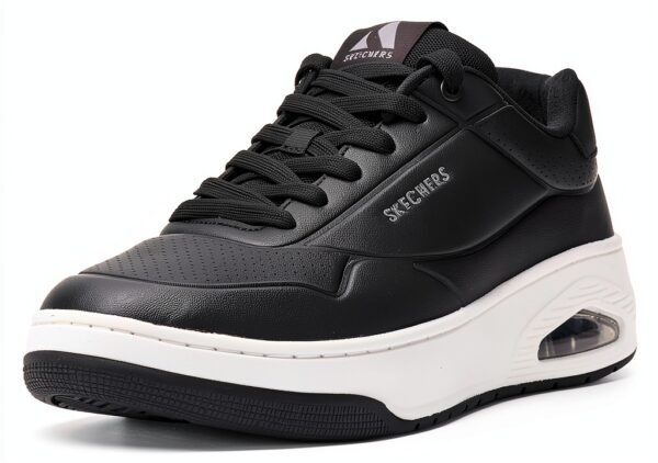 Skechers Sneaker Uomo Duraleather Mesh Bianco Nero-0