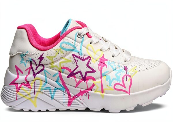 Skechers Sneaker Bambine Stampa Stelle Cuore Leggere-2