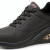 Skechers Scarpe Donna Sneaker Pelle Sintetica Nero-4