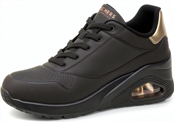 Skechers Scarpe Donna Sneaker Pelle Sintetica Nero-4