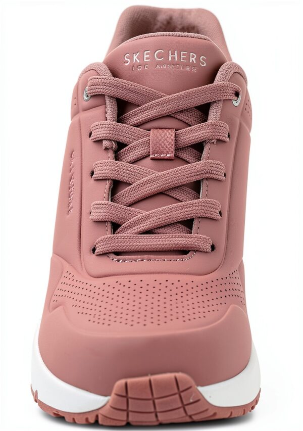 Skechers Sneaker Donna Duraleather Memory Foam Nero-4