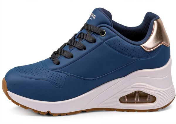 Skechers Sneaker Donna Pelle Sintetica Bianco Nero Blu Rosa-1