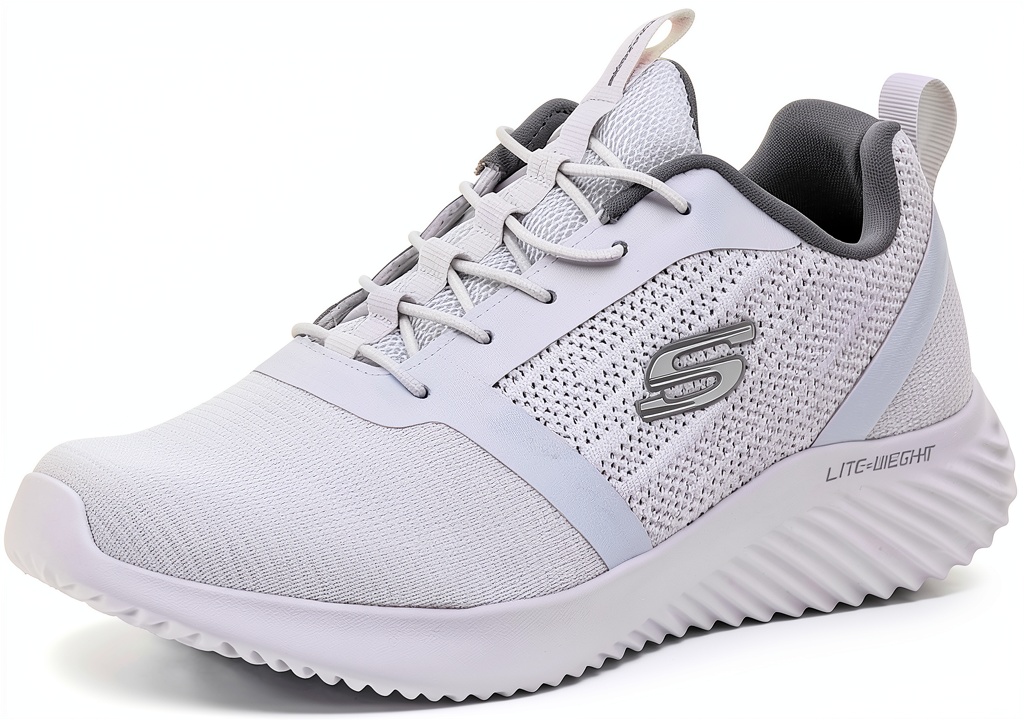 'Skechers Bounder sneaker in mesh su sfondo neutro'