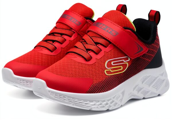 Skechers Sneaker Bambini Tomaia Rete Lacci Elastici-1