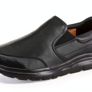 Skechers Flex Advantage Sr Mocassini Uomo Nero Pelle-0