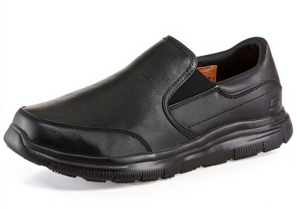 Skechers Flex Advantage Sr Mocassini Uomo Nero Pelle-0
