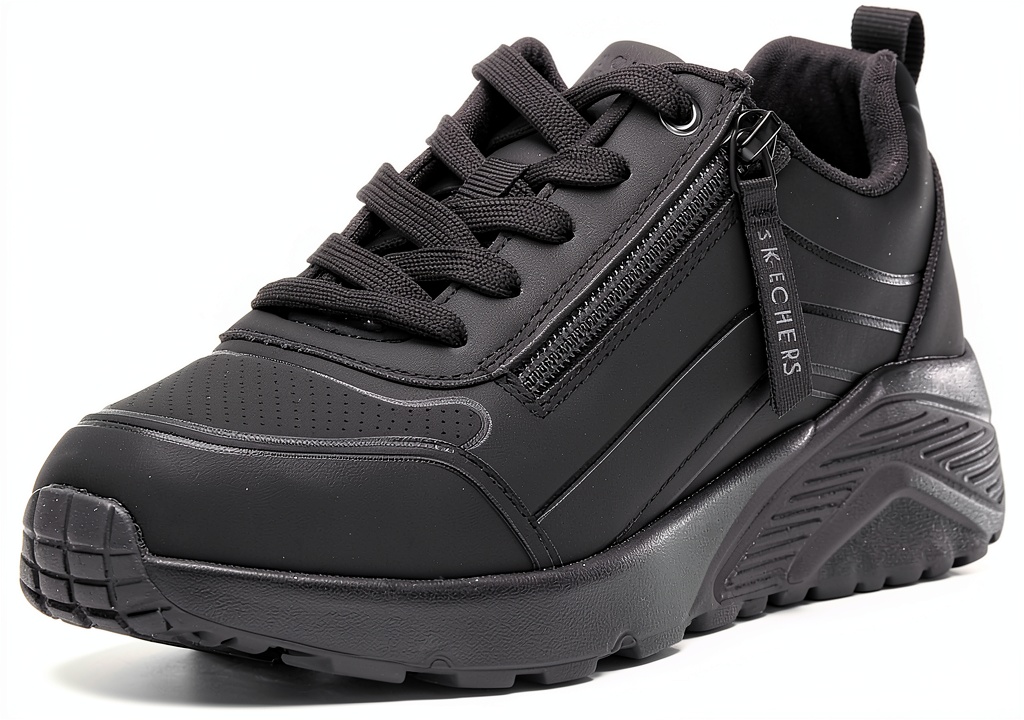 'Bambina che indossa sneaker Skechers in un parco'