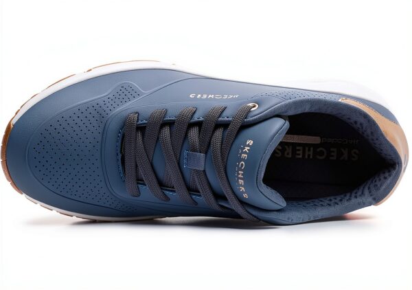 Skechers Sneaker Donna Pelle Sintetica Bianco Nero Blu Rosa-2