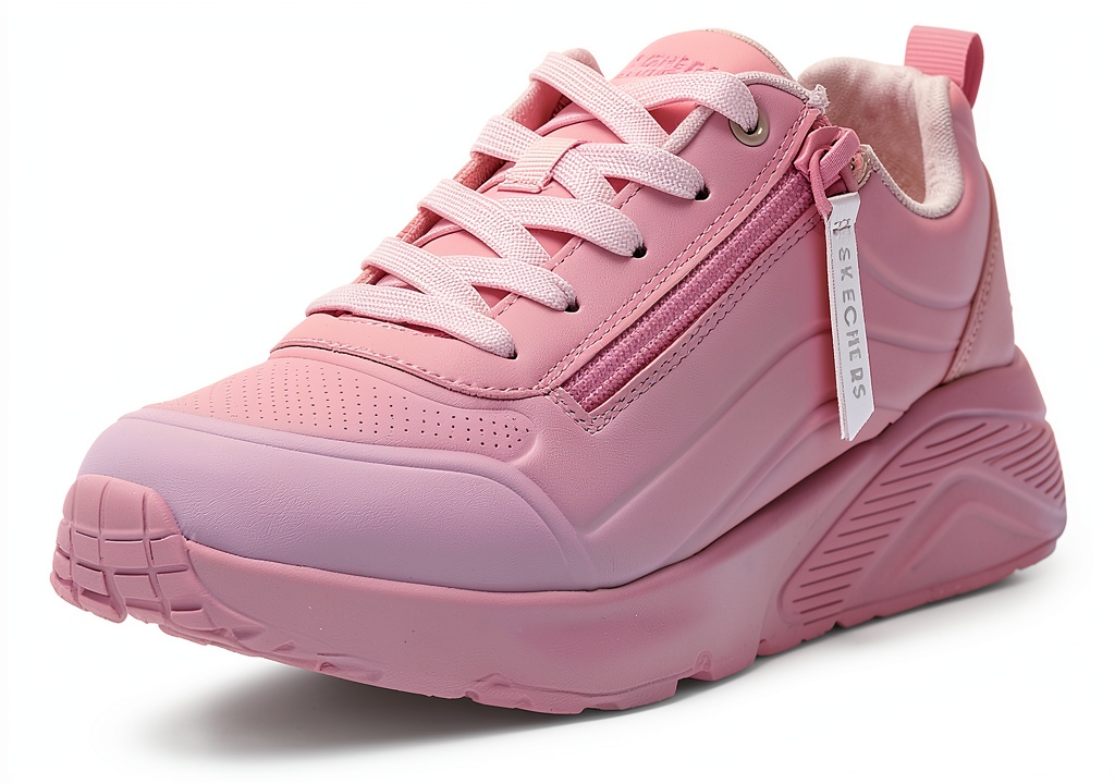 'Bambina che indossa sneaker Skechers in parco'