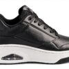 Skechers Sneaker Uomo Duraleather Mesh Bianco Nero-3