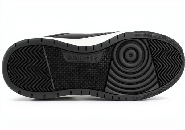 Skechers Sneaker Uomo Duraleather Mesh Bianco Nero-1