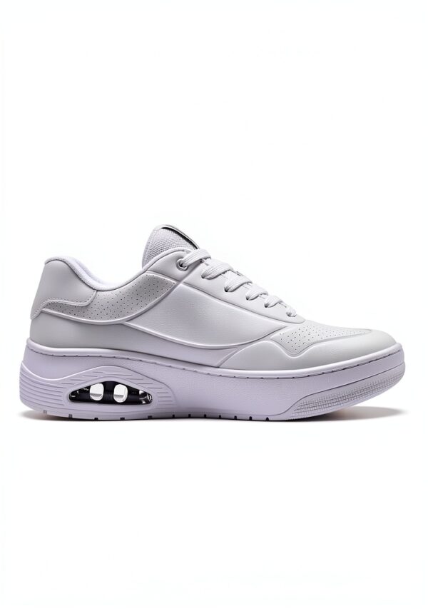 Skechers Sneaker Uomo White Duraleather Mesh Comode-1