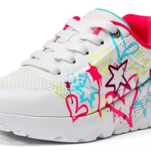 Skechers Sneaker Bambine Stampa Stelle Cuore Leggere-0