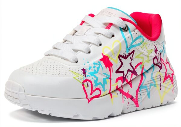 Skechers Sneaker Bambine Stampa Stelle Cuore Leggere-0