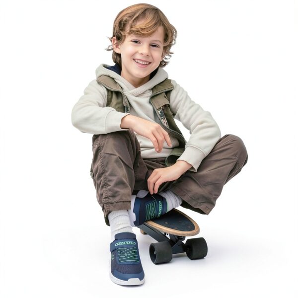 Skechers Sneaker Bambini Tessuto Sintetico Suola Flessibile-1