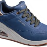 Skechers Sneaker Donna Pelle Sintetica Bianco Nero Blu Rosa-0