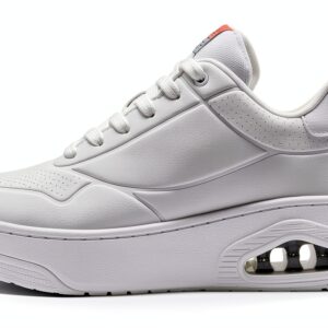 Skechers Sneaker Uomo White Duraleather Mesh Comode-0