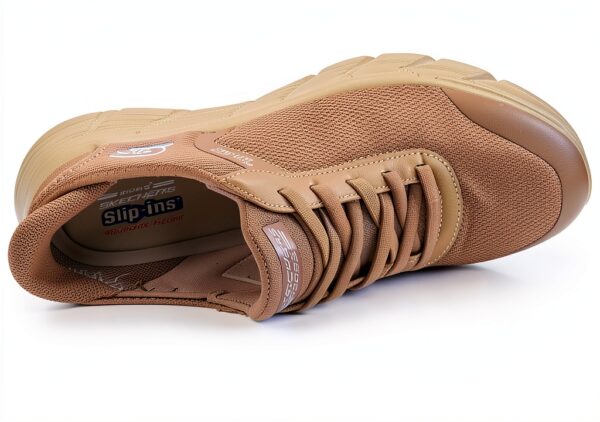Scarpe Donna Skechers Bobs B Flex Hi Taupe Beige-5