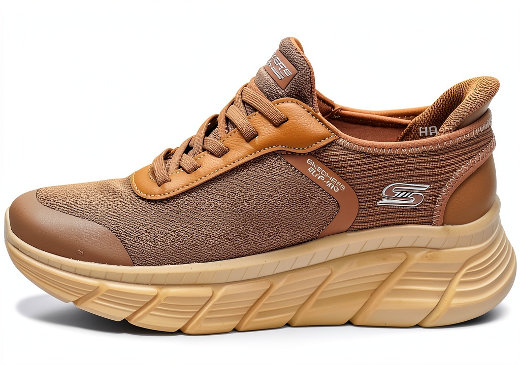 Scarpe donna Skechers Bobs B Flex Hi in taupe beige