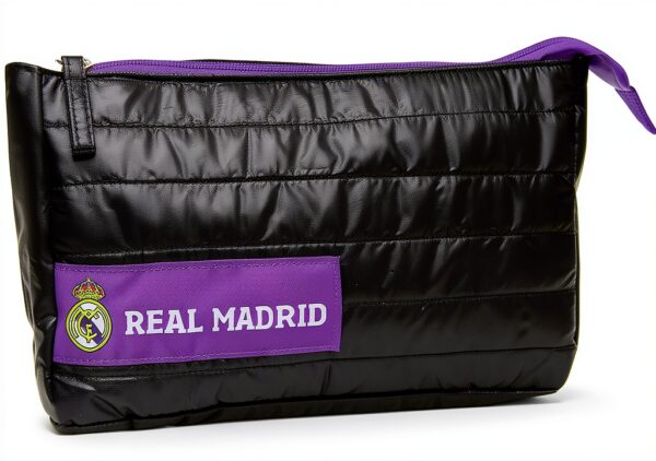 Portatutto triplo Real Madrid C Y P Kids con tre tasche e cerniera-3