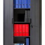Armadio a serranda C+P nerastro 1980x800x420 mm 4 ripiani 5 file-0