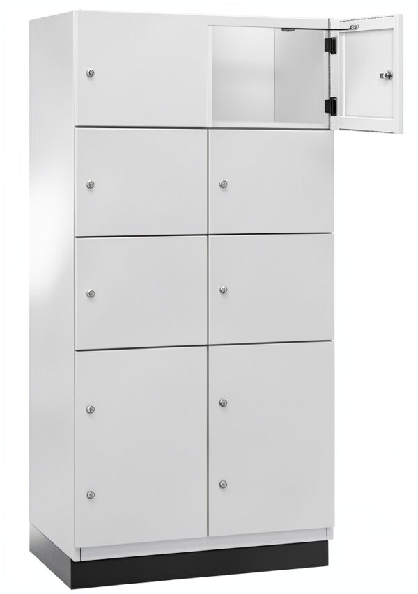 Armadietto C+P 5 scomparti grigio chiaro lamiera d'acciaio 800 mm-0